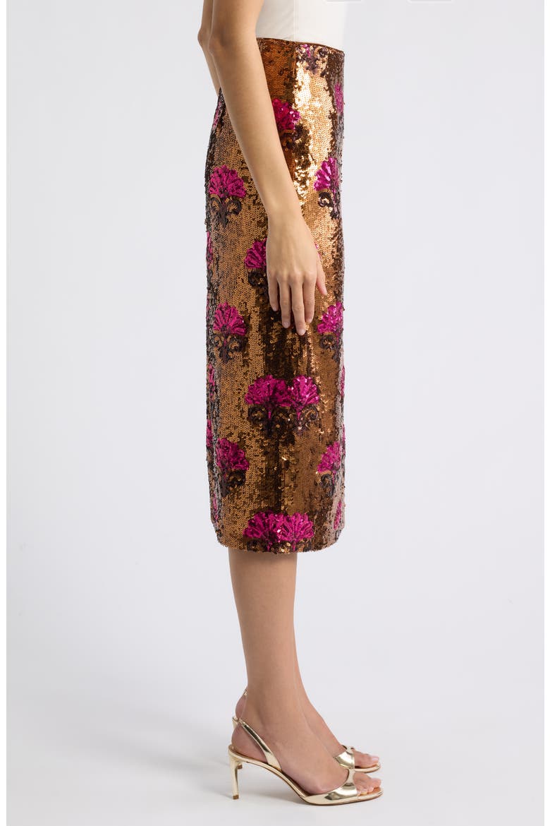Emersyn Sequin Skirt, Alternate, color, BRONZE / PINK SEQUIN
