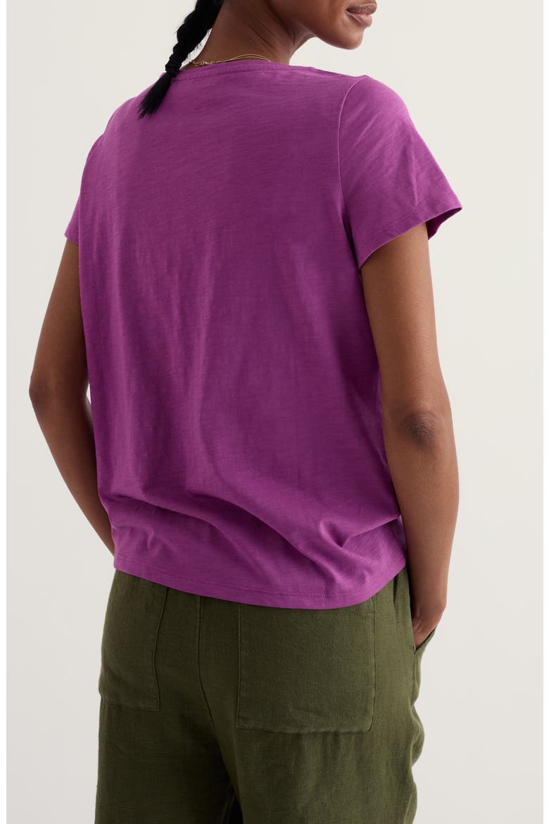 Appletree Keyhole Organic Cotton T-Shirt, Alternate, color, WILD ORCHID