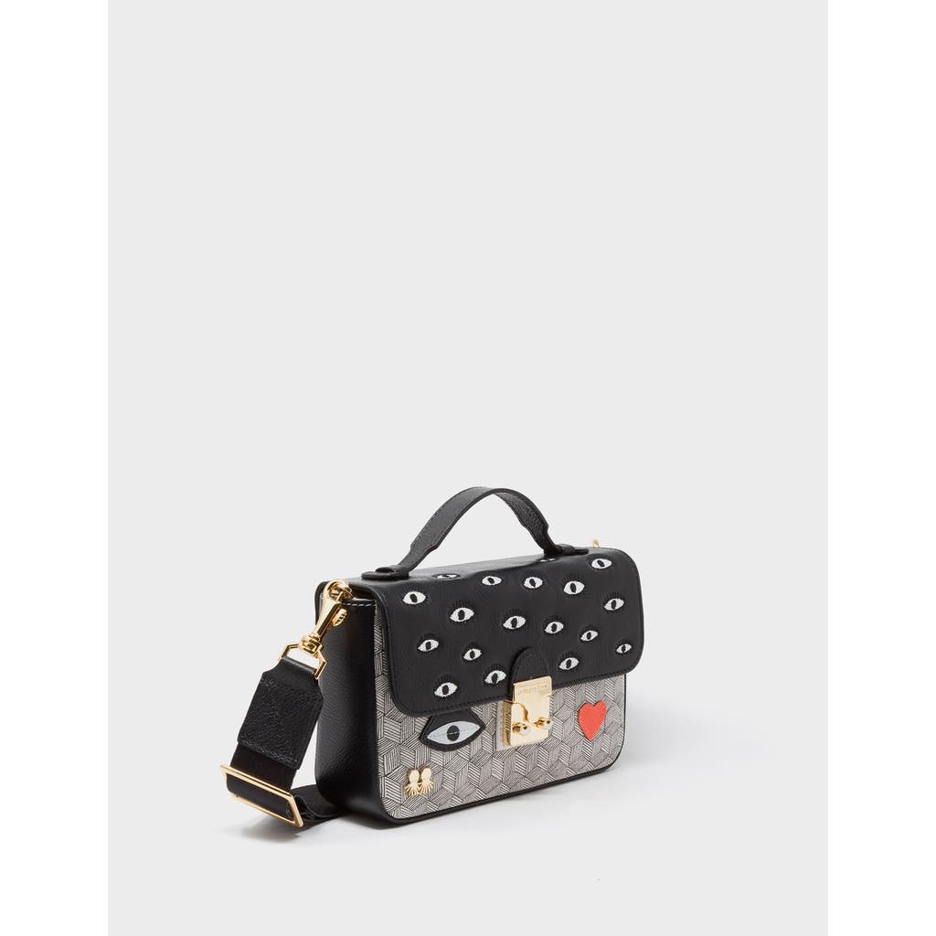 Min & Mon Amantis Leather Crossbody Mini Handbag In Black