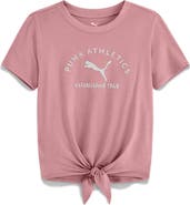 PUMA Kids' Embroidered Tie Hem T-Shirt