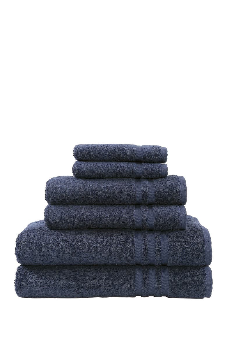 Denzi 6-Piece Towel Set - Twilight Blue, Main, color, TWILIGHT BLUE