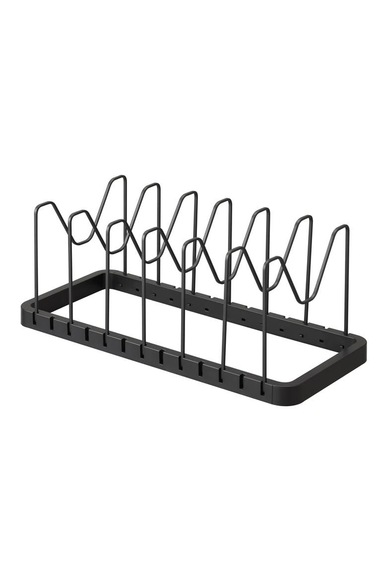 Adjustable Pot Lid Wire Organizer, Main, color, BLACK