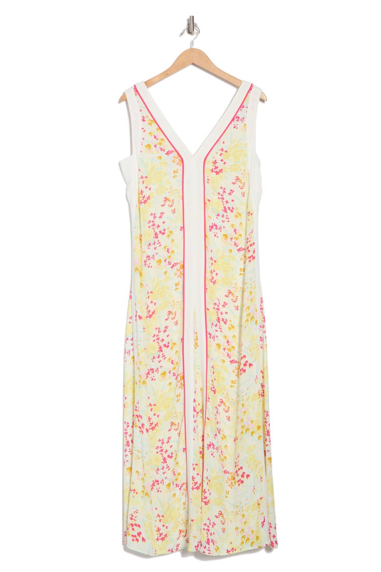 Eliza Buttercup Print Midi Dress, Alternate, color, PINK/ YELLOW