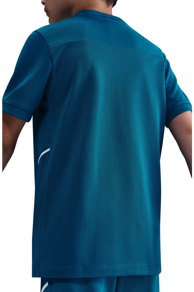 Kids' Kylian Mbappé Academy Dri-FIT Soccer Top, Alternate, color, GREEN ABYSS/ IGLOO/ LIGHT DEW