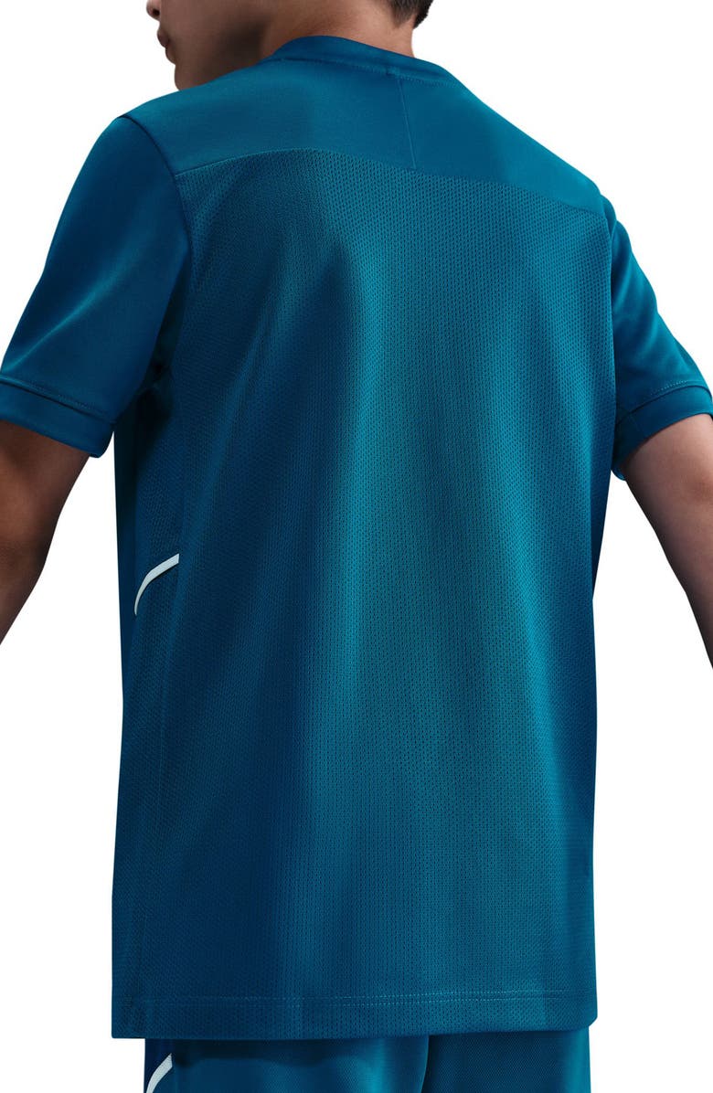 Nike Kids' Kylian Mbappé Academy Dri-FIT Soccer Top, Alternate, color, Green Abyss/ Igloo/ Light Dew