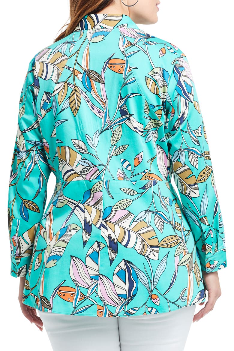 Riviera Botanic Floral Button-Up Shirt, Alternate, color, GREEN MULTI
