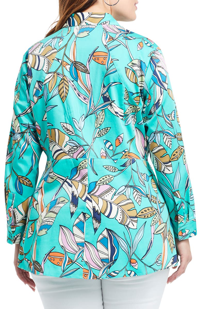 NIC+ZOE Riviera Botanic Floral Button-Up Shirt, Alternate, color, 