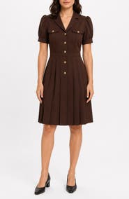 Nanette Lepore Remy Stretch Pleat Shirtdress