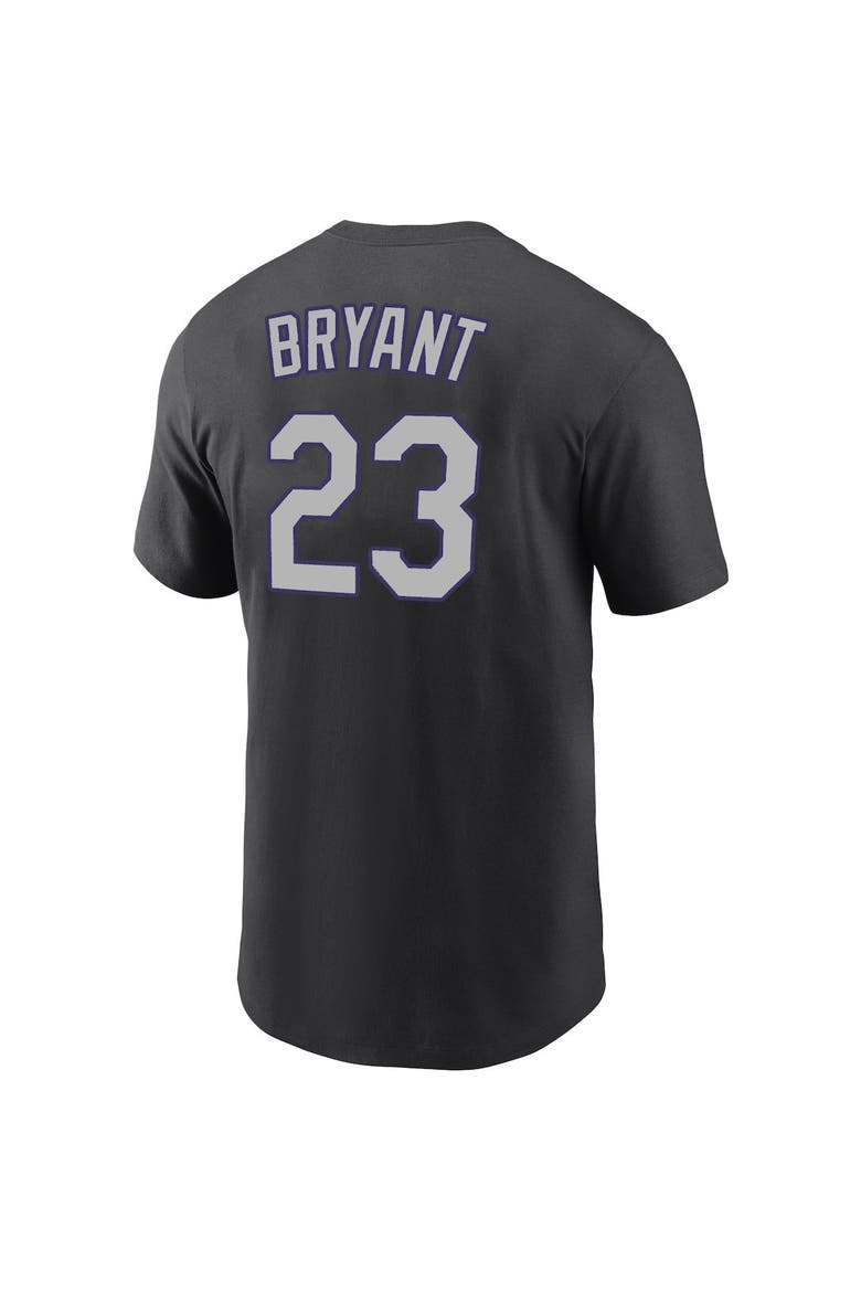 Men's Nike Kris Bryant Black Colorado Rockies Name & Number T-Shirt, Alternate, color, Black