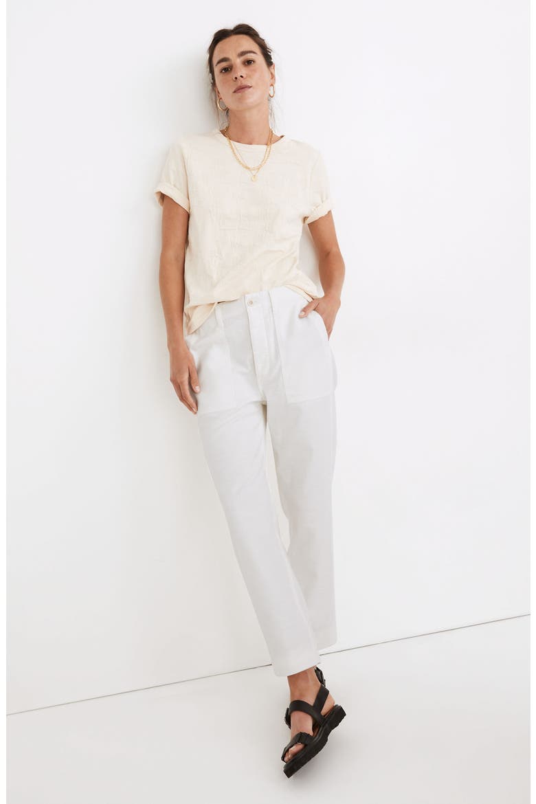 Griff High Waist Tapered Fatigue Pants, Alternate, color, ANTIQUE CREAM