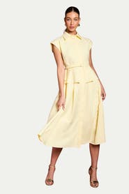 Coast Peplum Detail Belted Shirt Dress