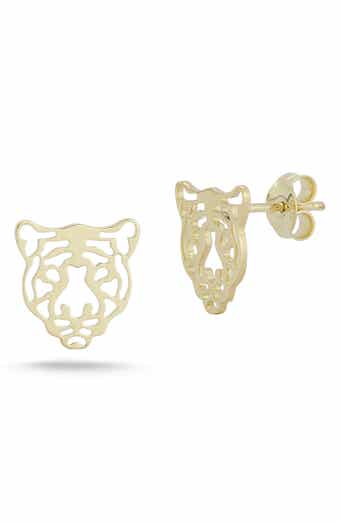 Ember Fine Jewelry 14K Gold Tiger Stud Earrings