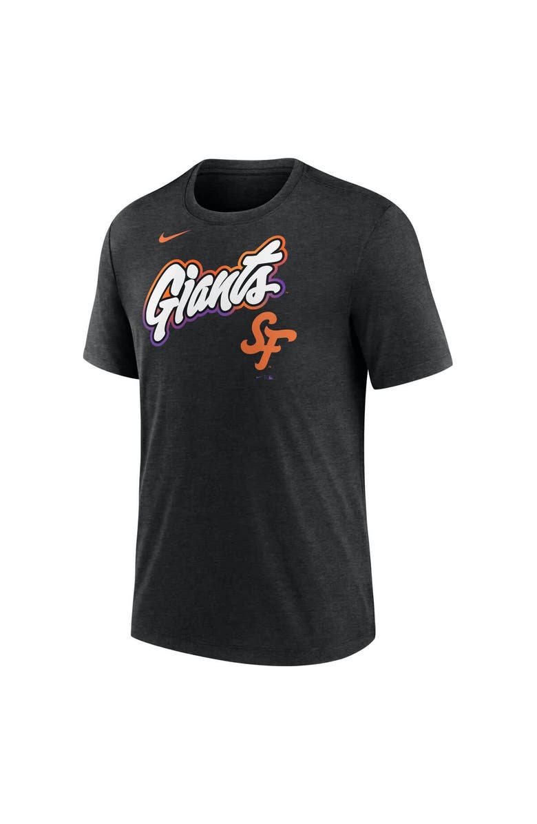 Nike Men's Nike  Heather Black San Francisco Giants 2025 City Connect Tri-Blend T-Shirt, Alternate, color, 