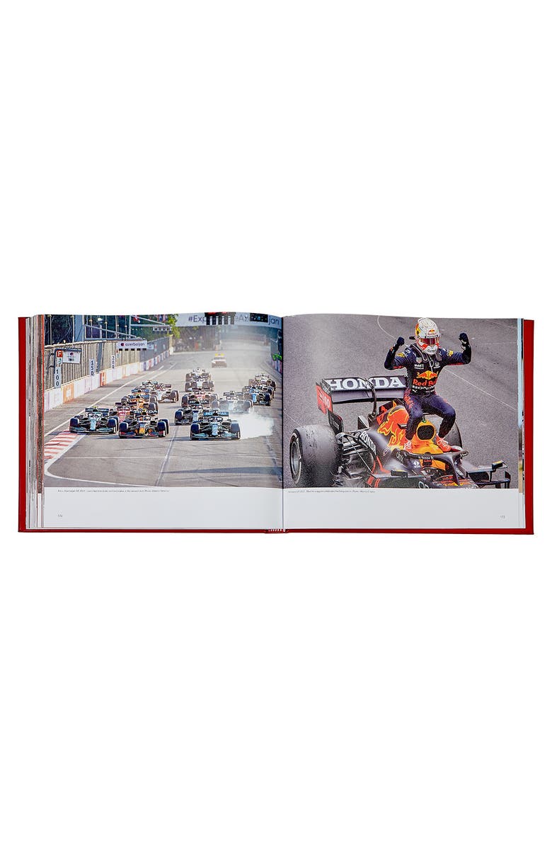 Graphic Image F1 Heroes Leather Coffee Table Book, Alternate, color, Red