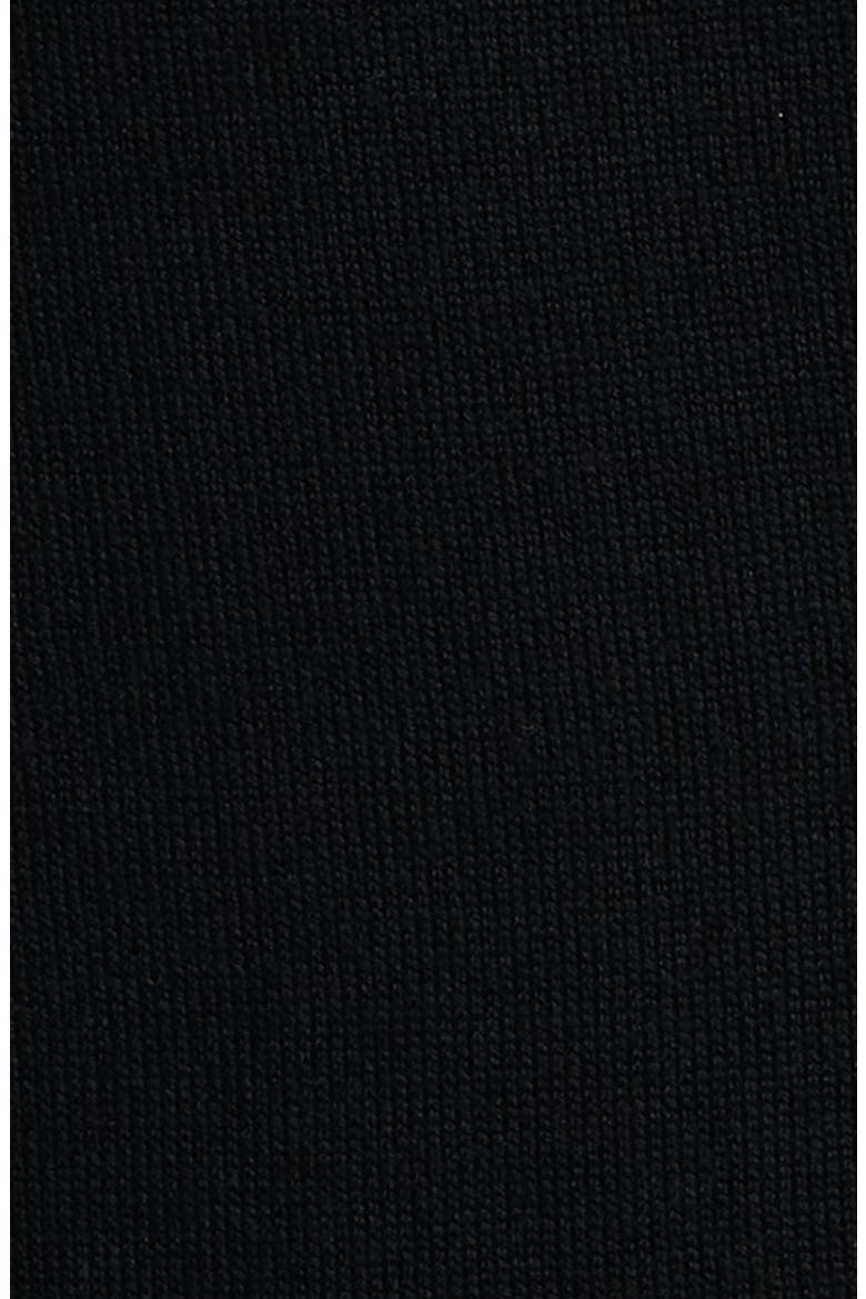 Long Sleeve Tipped Wool Polo Sweater, Alternate, color, BLACK