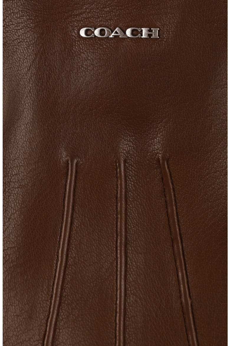 Leather Tech Gloves, Alternate, color, MAHOGANY
