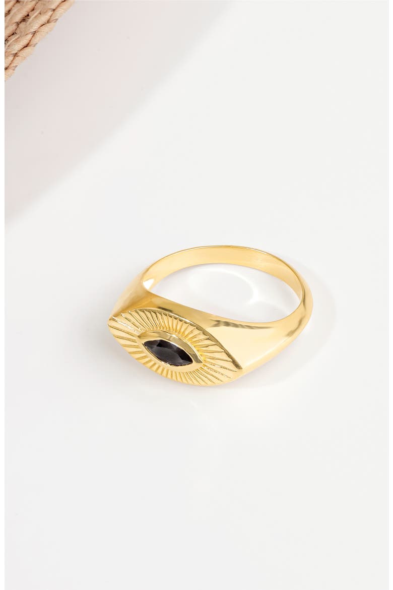 Black Spinel Statement Ring, Alternate, color, BLACK