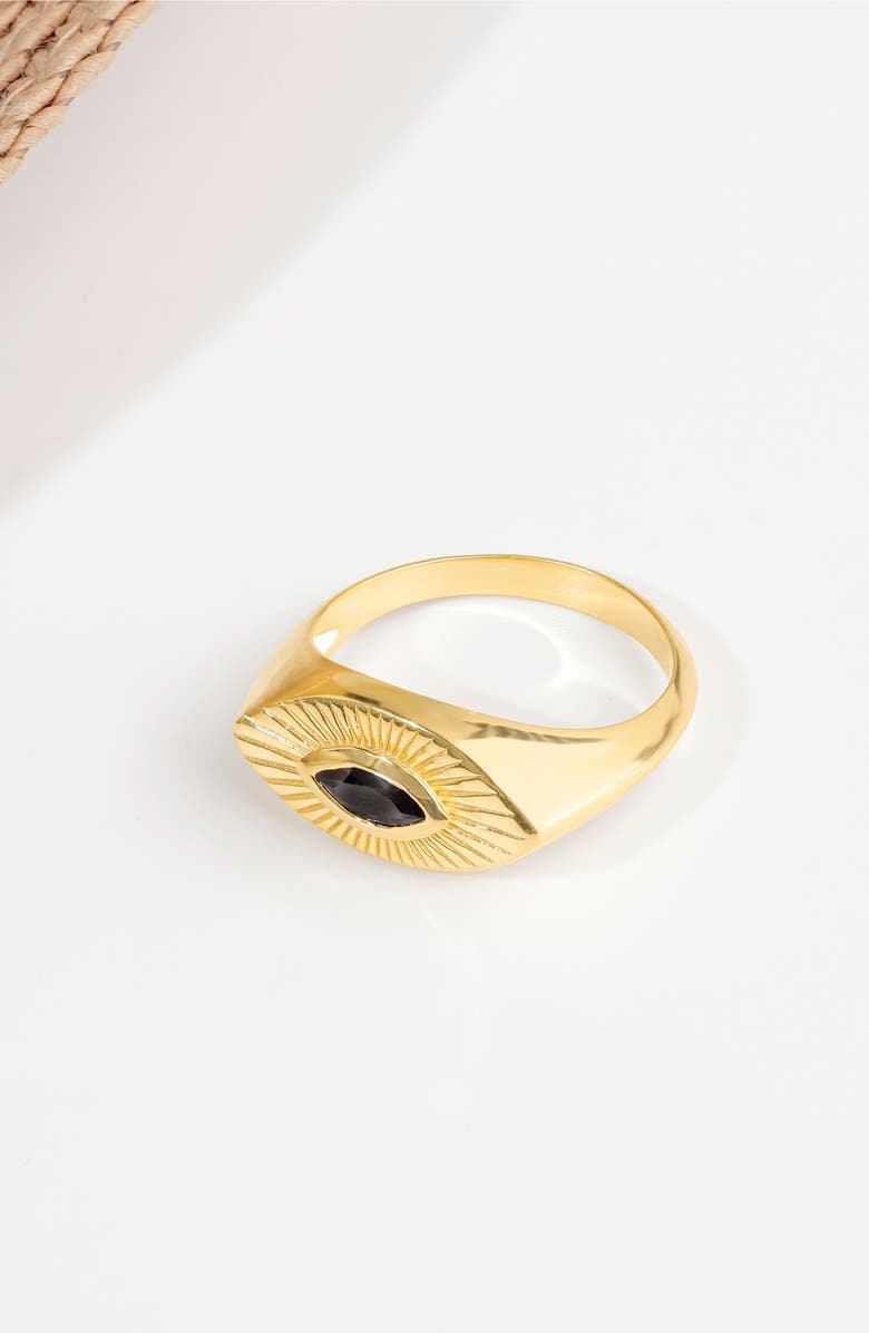 YS GEMS Black Spinel Statement Ring, Alternate, color, Black