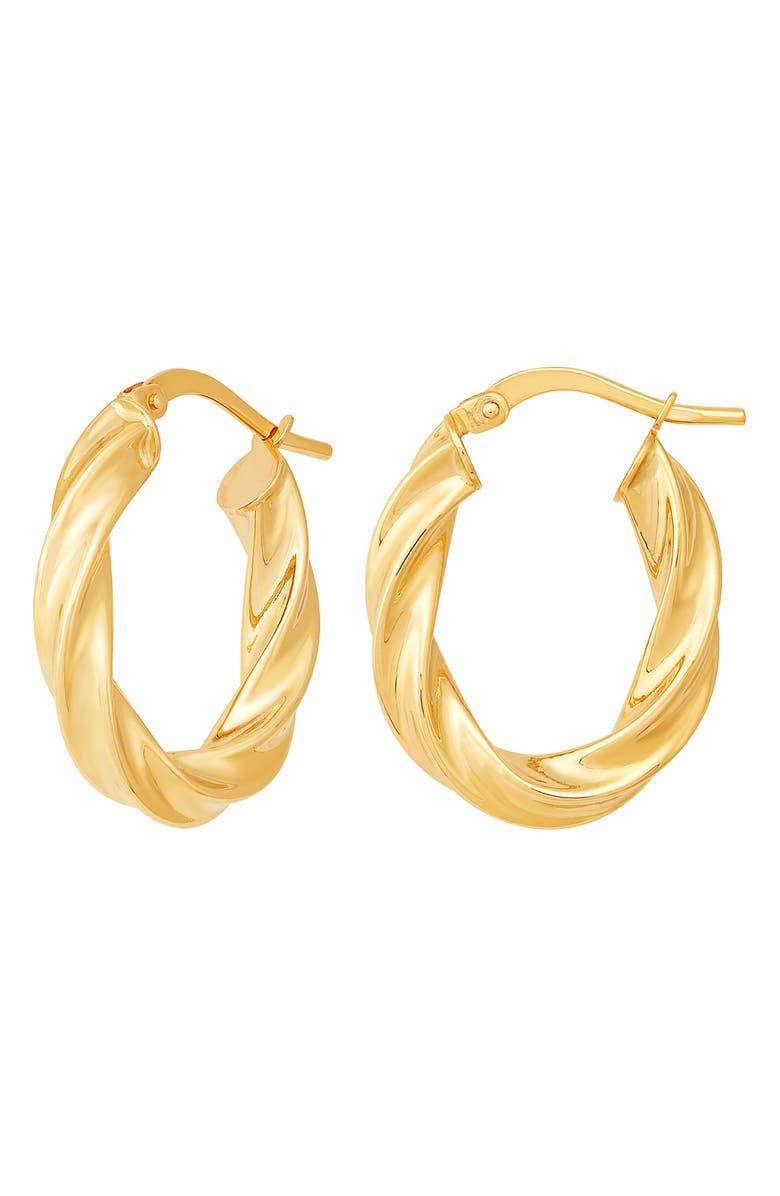 Frankie & Zoe Twist Hoop Earrings, Alternate, color, Yellow Gold