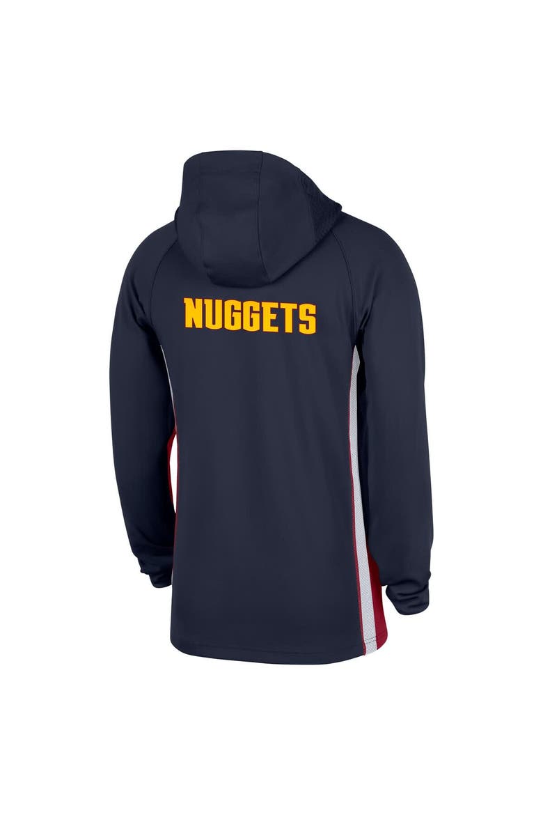 Men's Nike  Navy Denver Nuggets Authentic On Court Zone Quarter-Zip Dri-FIT Hoodie Jacket, Alternate, color, Navy