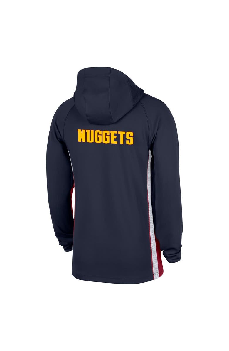 Nike Men's Nike  Navy Denver Nuggets Authentic On Court Zone Quarter-Zip Dri-FIT Hoodie Jacket, Alternate, color, Navy