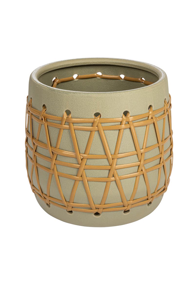 Planter with Woven Design, Main, color, Green