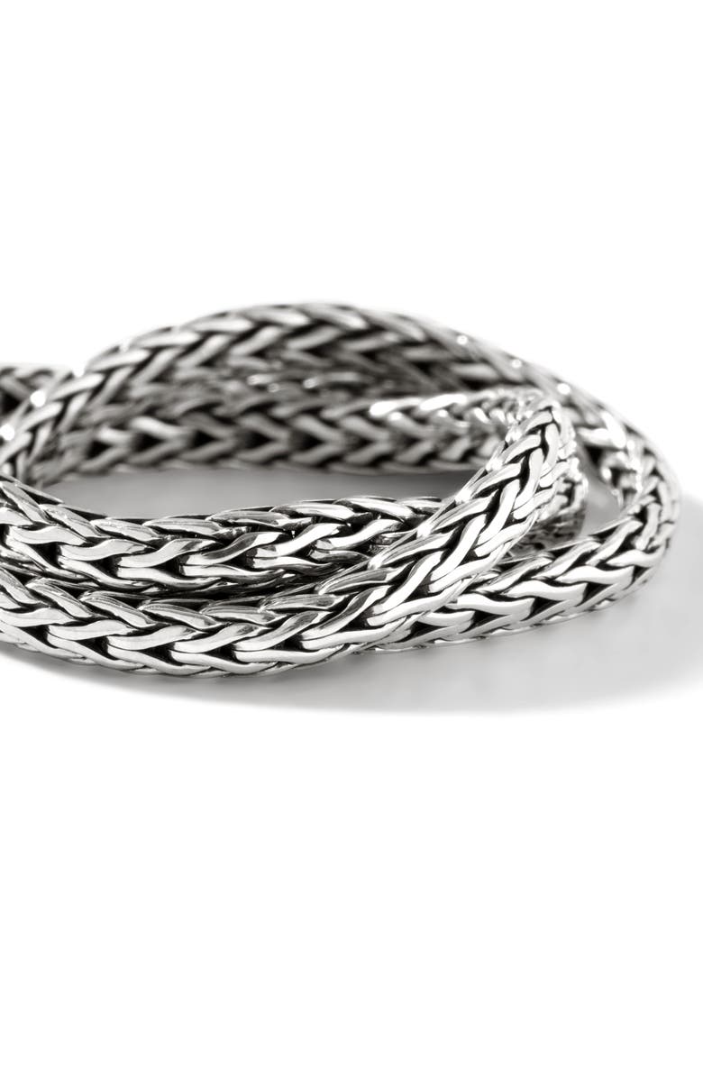 John Hardy Classic Chain Layered Ring, Alternate, color, Silver