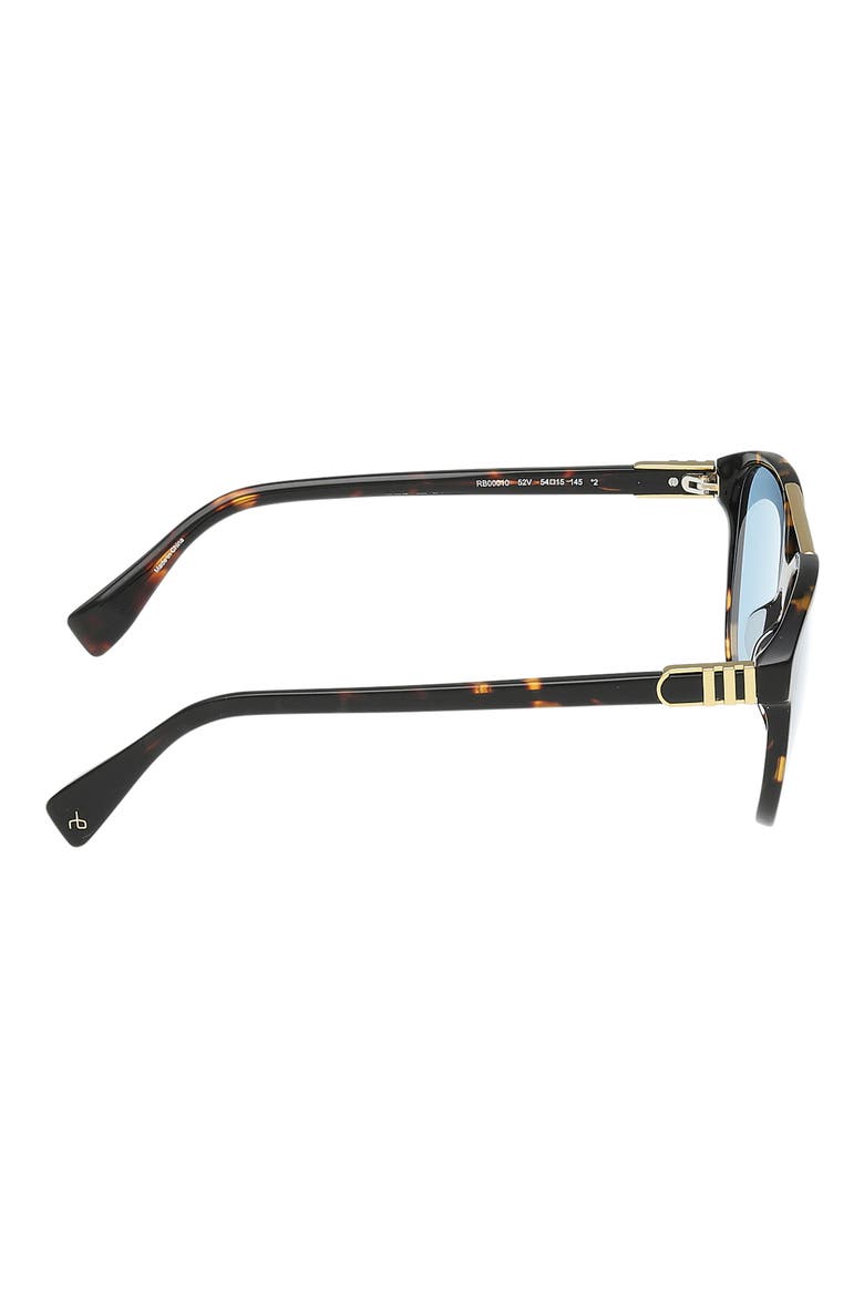 54mm Pilot Sunglasses, Alternate, color, MILKY CLASSIC TORT / BLUE