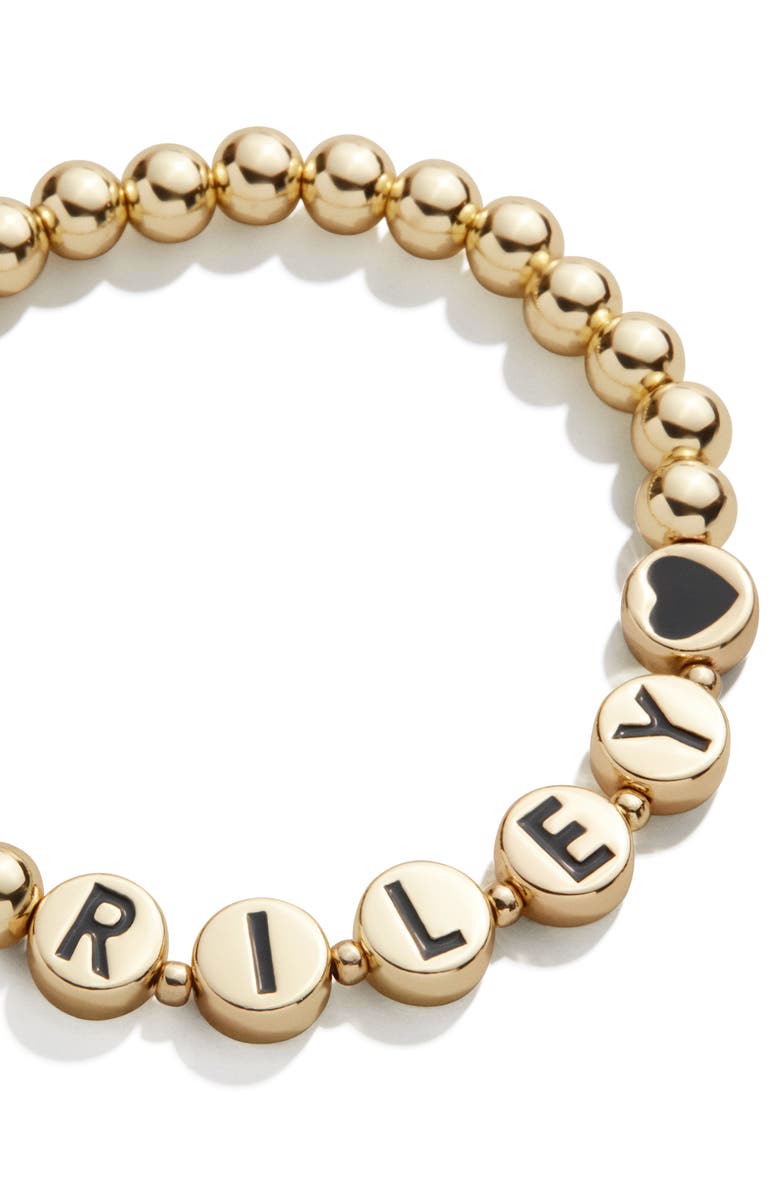 BaubleBar Pisa Custom Disc Stretch Bracelet, Alternate, color, Black