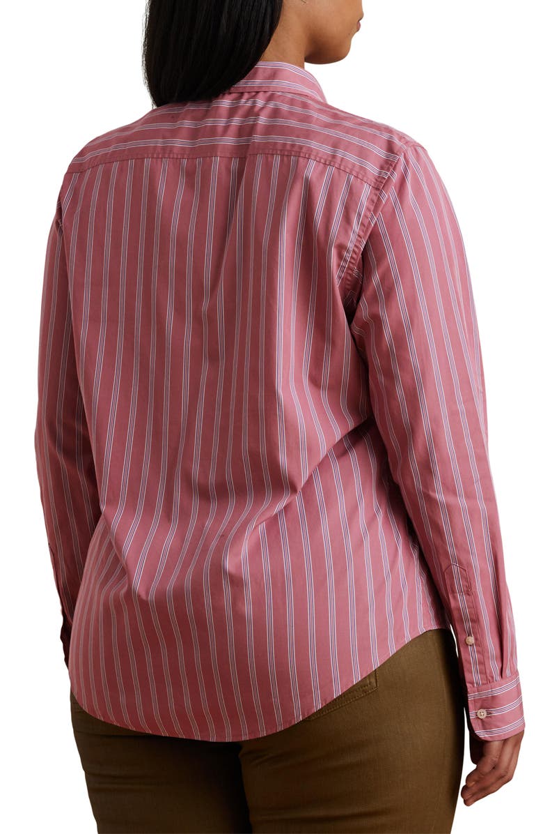 Lauren Ralph Lauren Classic Fit Striped Broadcloth Shirt, Alternate, color,