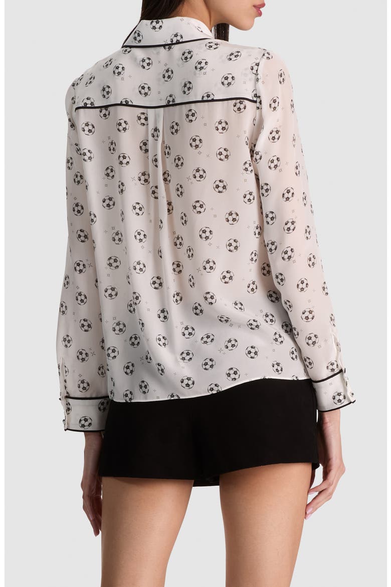 Willa Piped Silk Shirt, Alternate, color, GO FOR GOLD OFF WHITE