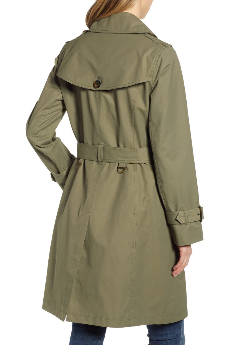 Water Repellent Trench Coat, Alternate, color, ARMY
