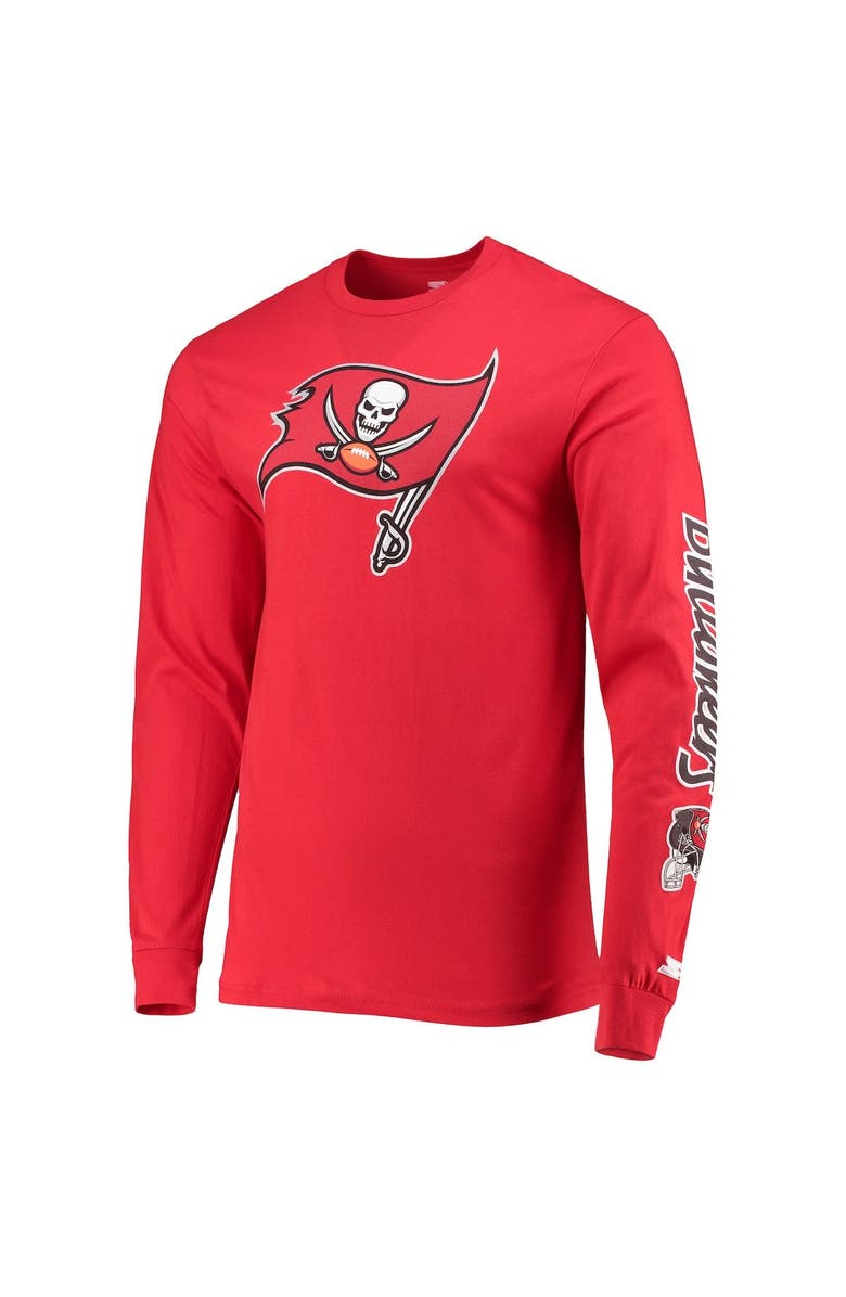 STARTER Men's Starter Red Tampa Bay Buccaneers Halftime Long Sleeve T-Shirt, Alternate, color, Red