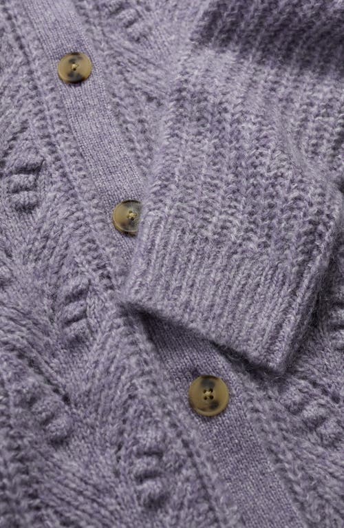 Seasalt Cornwall Sand Thistle Wool & Mohair Blend Cardigan In Purple