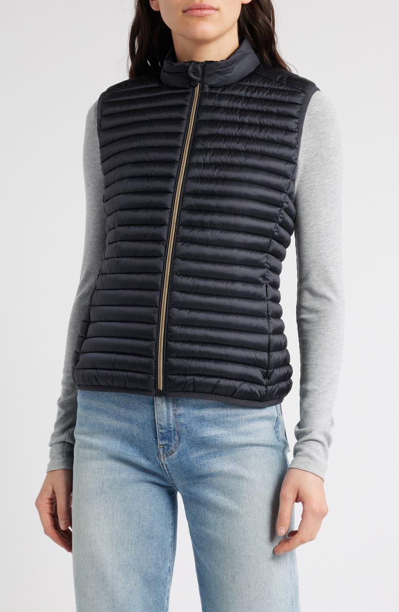 Save The Duck Arabella Water Repellent Quilted Puffer Vest, Main, color, 