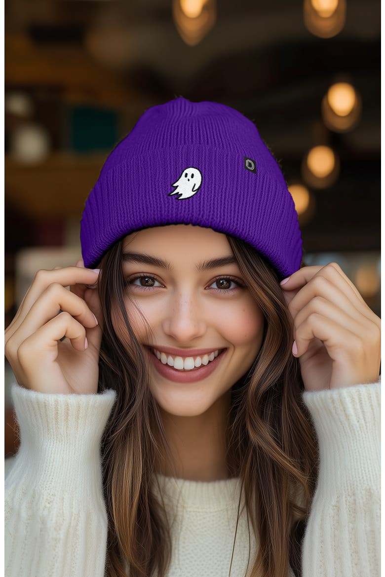 Ghost Beanie, Alternate, color, Purple
