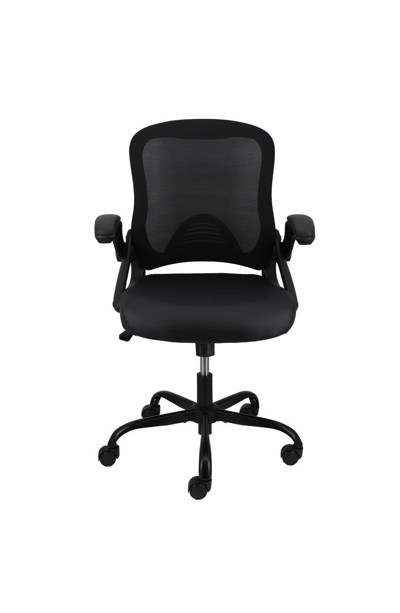 Elama Mid Back Adjustable Office Chair, Alternate, color, Black
