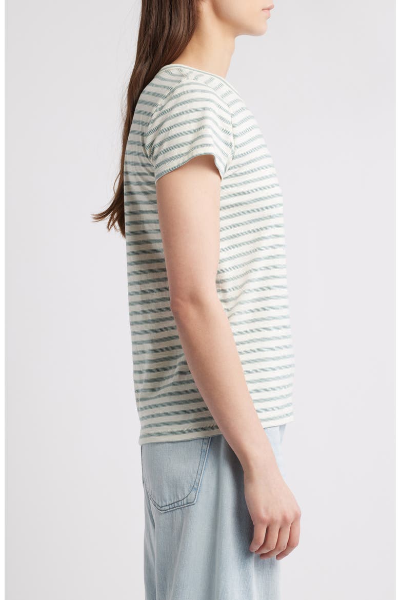 The Slub Stripe T-Shirt, Alternate, color, IVORYMULT
