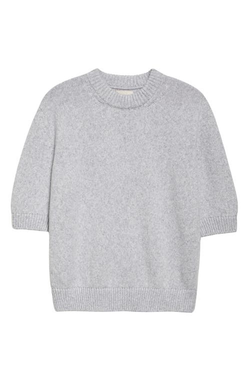 Khaite Davin Short Sleeve Cashmere Sweater In Dove