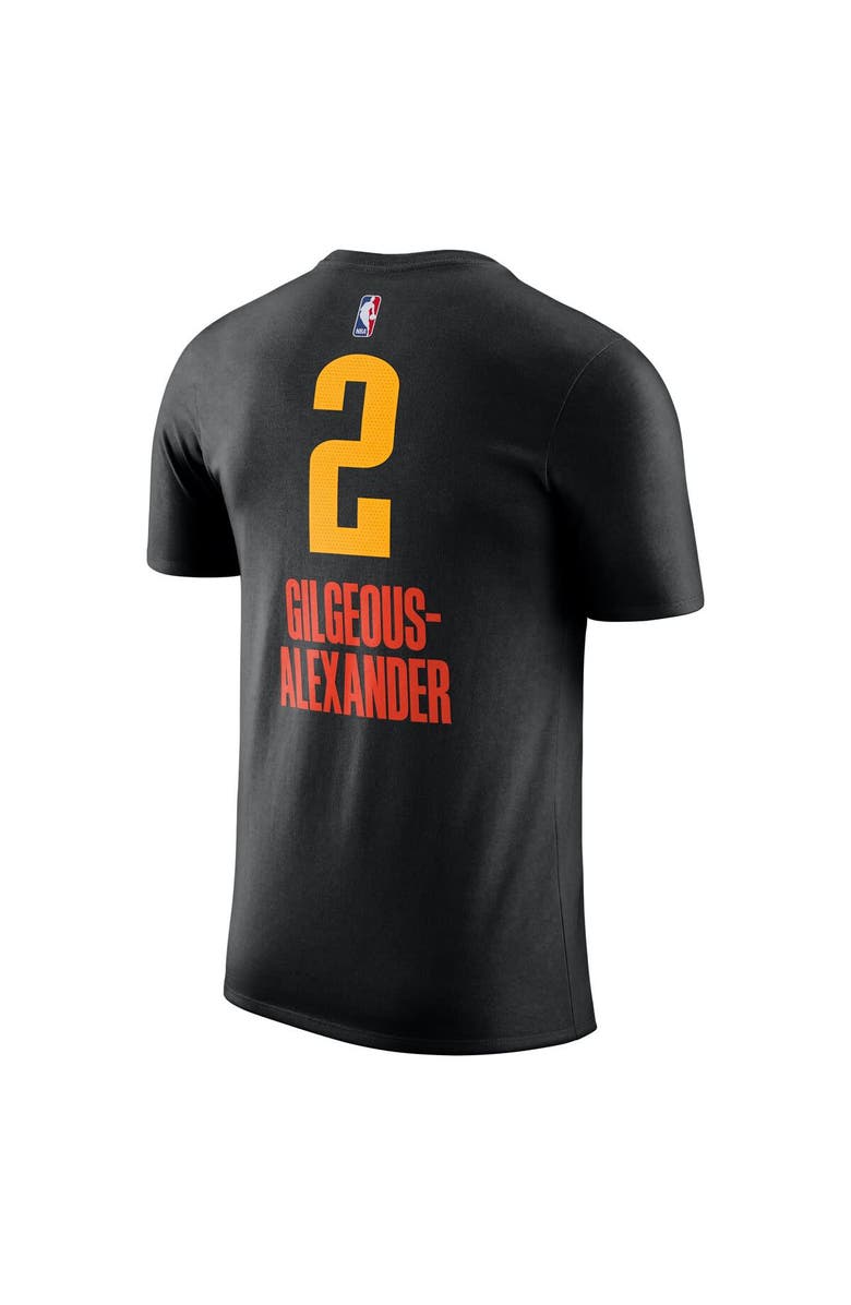 Nike Men's Nike Shai Gilgeous-Alexander Black Oklahoma City Thunder 2024/25 City Edition Name & Number T-Shirt, Alternate, color,