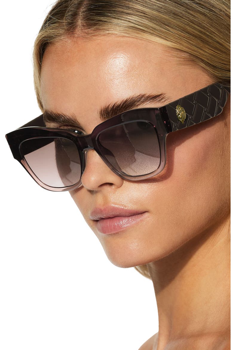 53mm Cat Eye Sunglasses, Alternate, color, BROWN GRADIENT