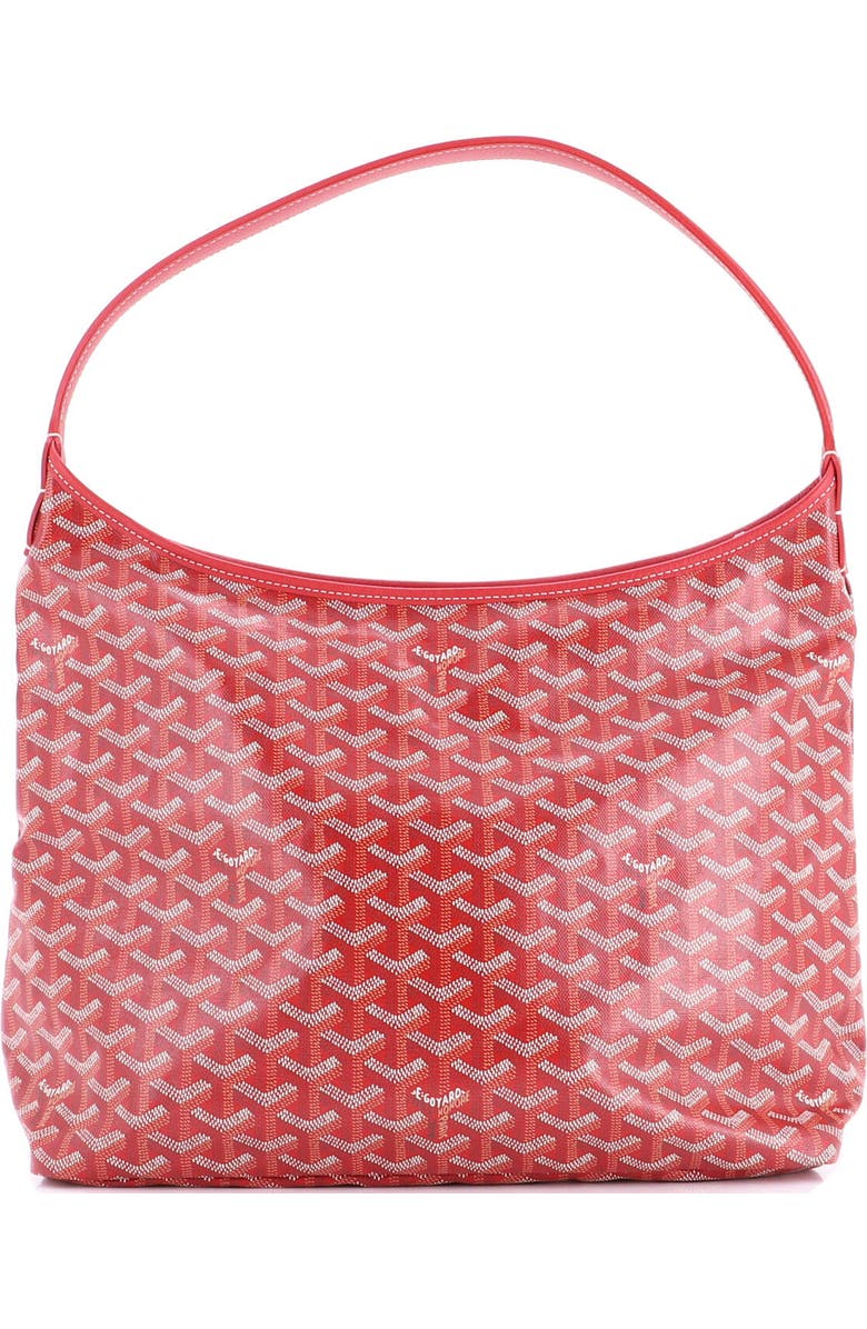 Pre-Owned Goyard Boheme Hobo Coated Canvas, Alternate, color, Red