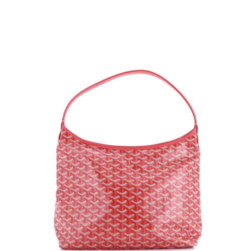 Pre-owned Goyard  Goyard Boheme Hobo Coated Canvas In Red