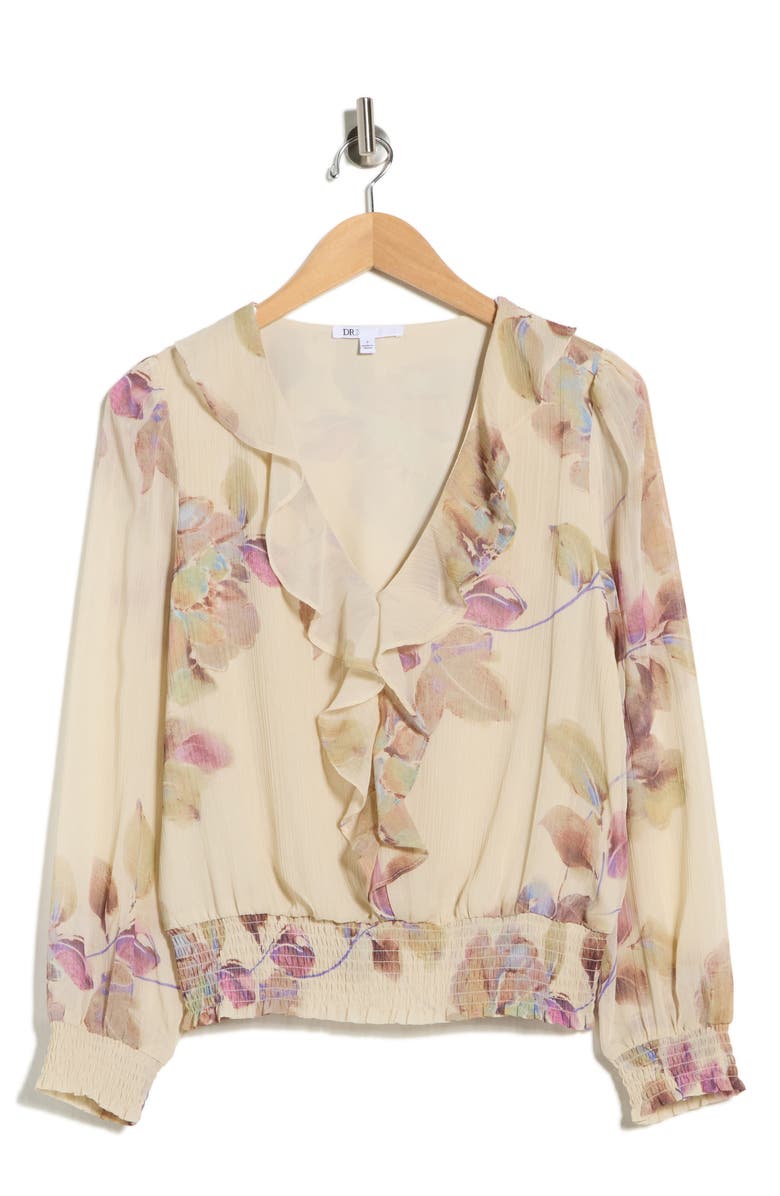 DR2 by Daniel Rainn Ruffle Long Sleeve Top, Alternate, color, Vintage