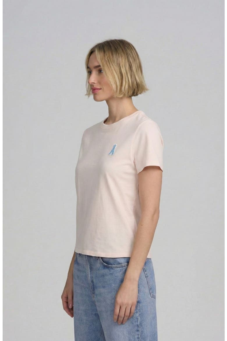 Tee With Logo Applique, Alternate, color, PINK