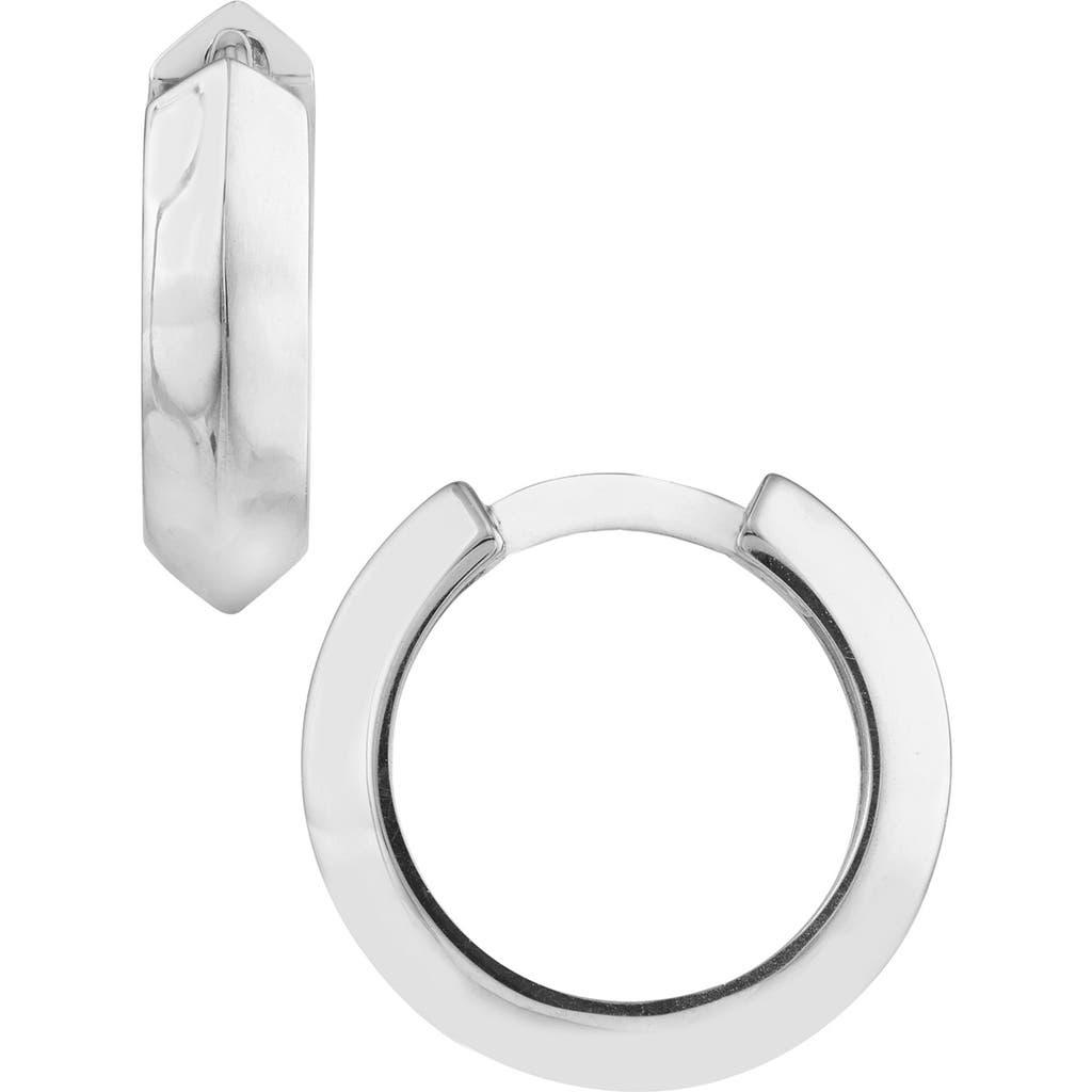 HAWLEY ST HAWLEY ST SCULPTED EDGE HUGGIE HOOP EARRINGS