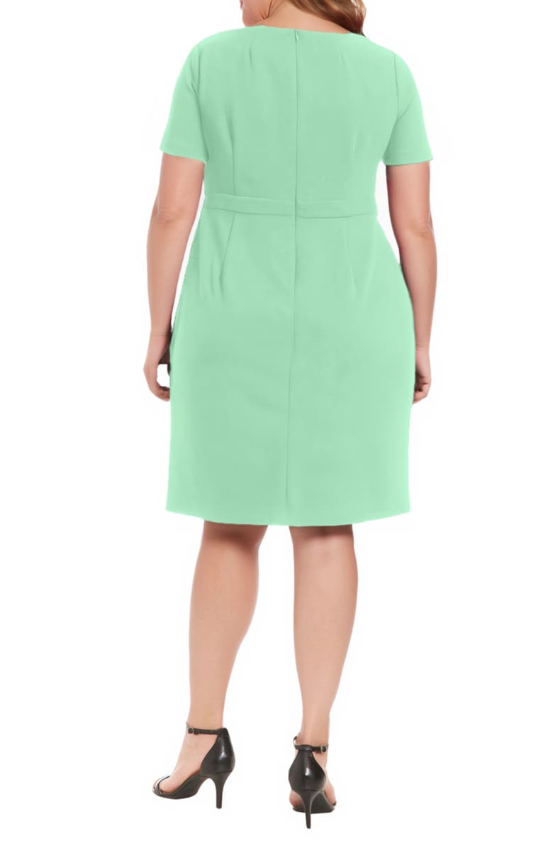 London Times Side Tie Sheath Dress, Alternate, color, Ktyd Green