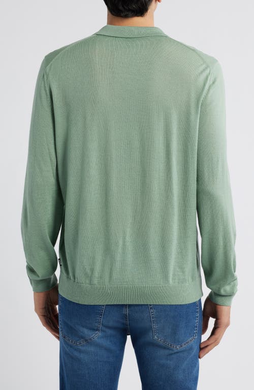 Shop Hugo Boss Boss Enord Long Sleeve Wool Polo Sweater