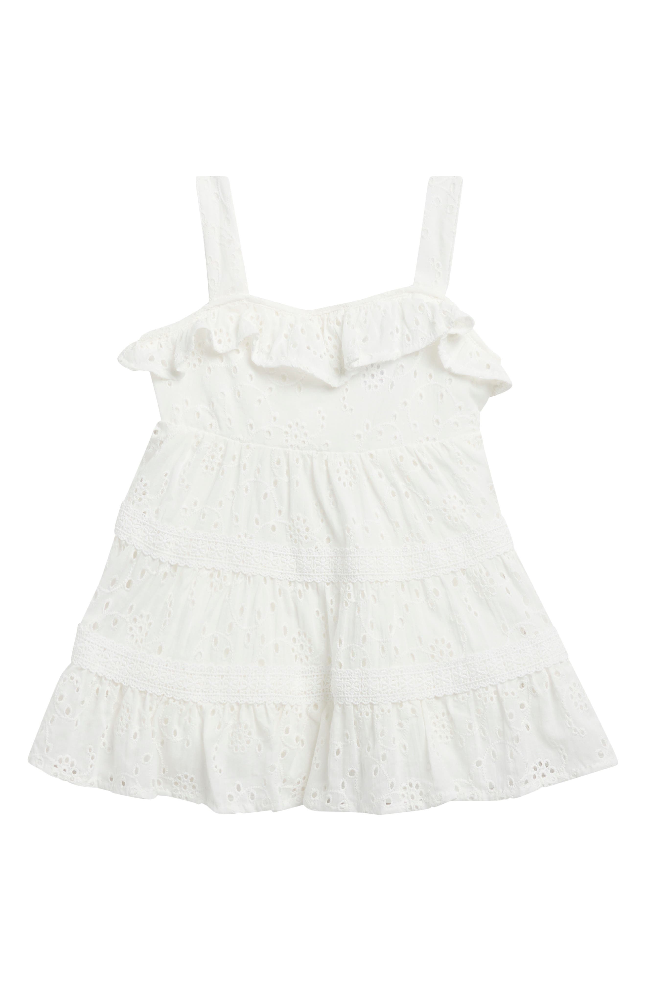 Nicole Miller Eyelet Tiered Dress