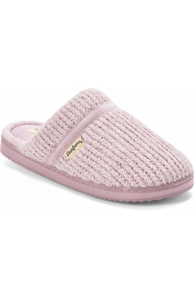 DEARFOAMS Serena Marled Chenille Scuff House Slipper, Main, color, Frosted Plum